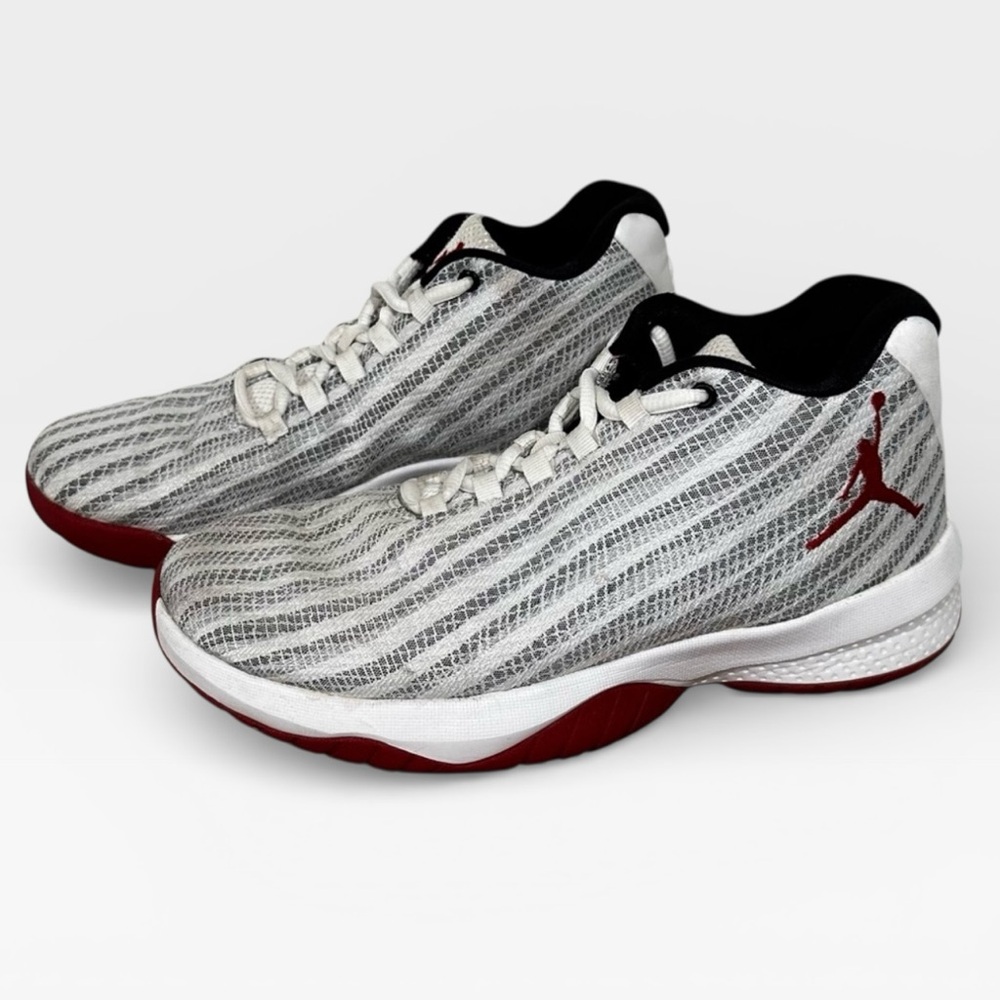 Air Jordan CP3.X Basketball High Top Sports Shoes White Black Red Size 6Y